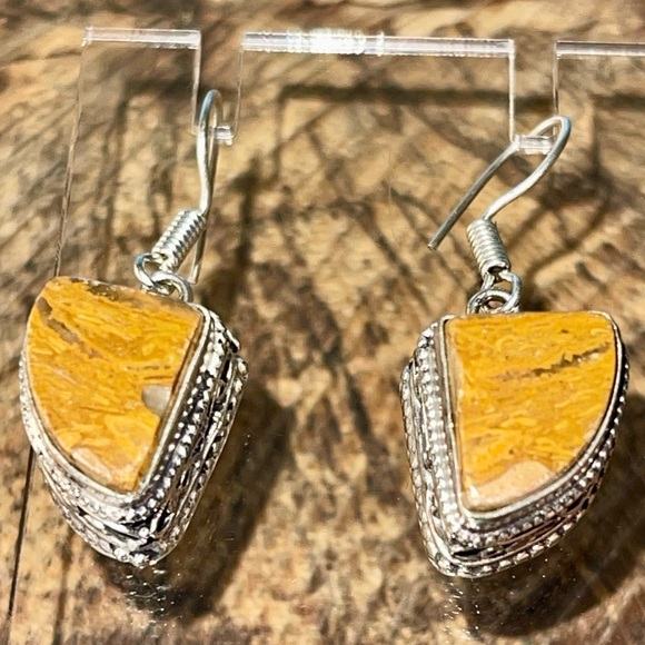 Picture Jasper Earrings 1 1/4” - Picture 2 of 9